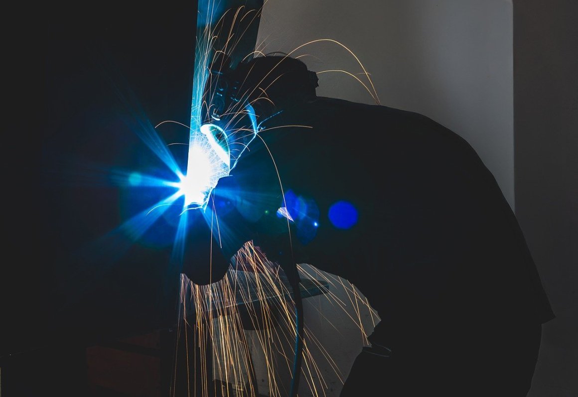 welding sparks welder metal